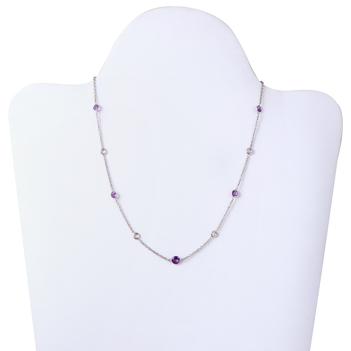 Amethyst sterling silver necklace