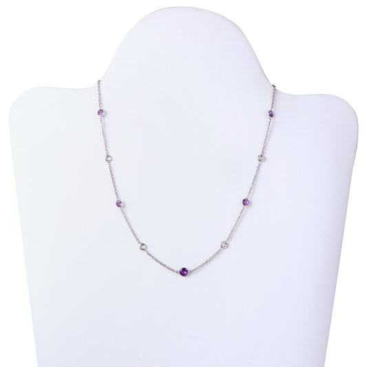 Amethyst sterling silver necklace