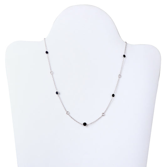 Black Onyx sterling silver necklace