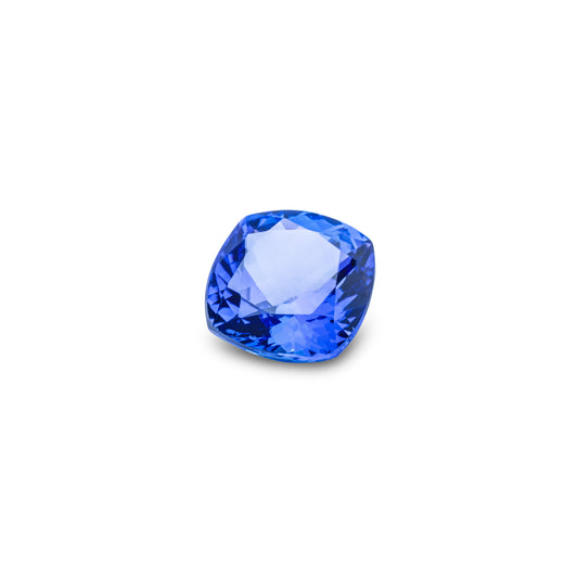 Cushion-cut tanzanite 3 carat gemstone